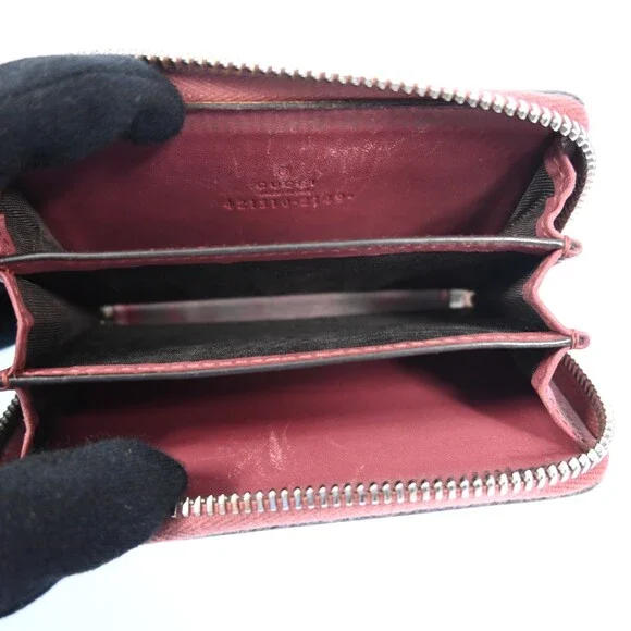 Auth Gucci Blooms Pvc Leather Coin Case #198825G23B